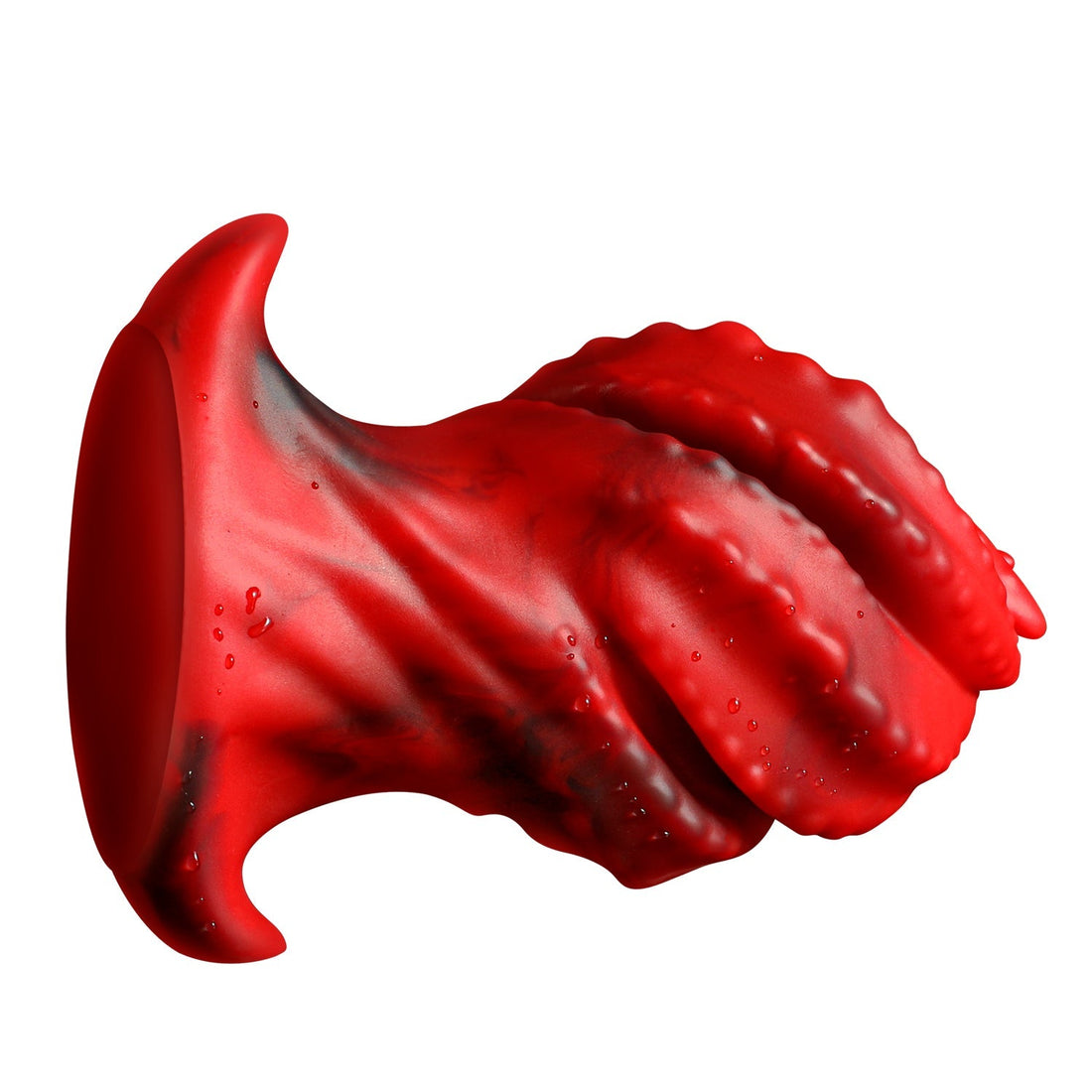 16 Cm Gros Plug Anal En Silicone Rouge Fileté