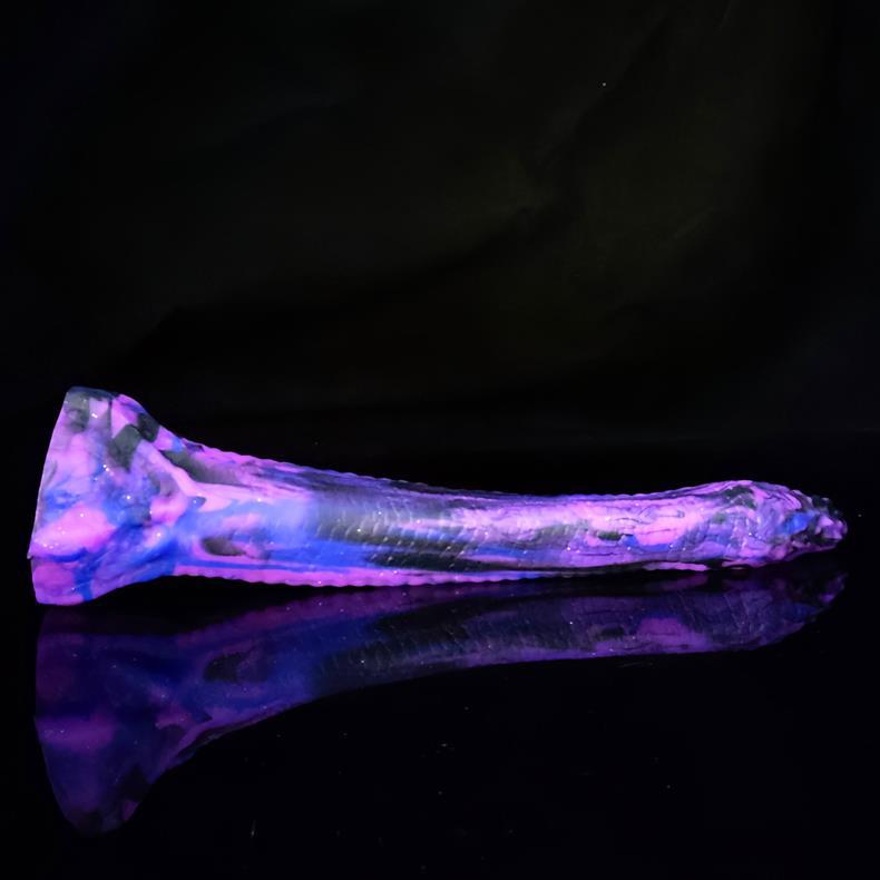 26 cm Violet Silicone Fantasy Gode Serpent