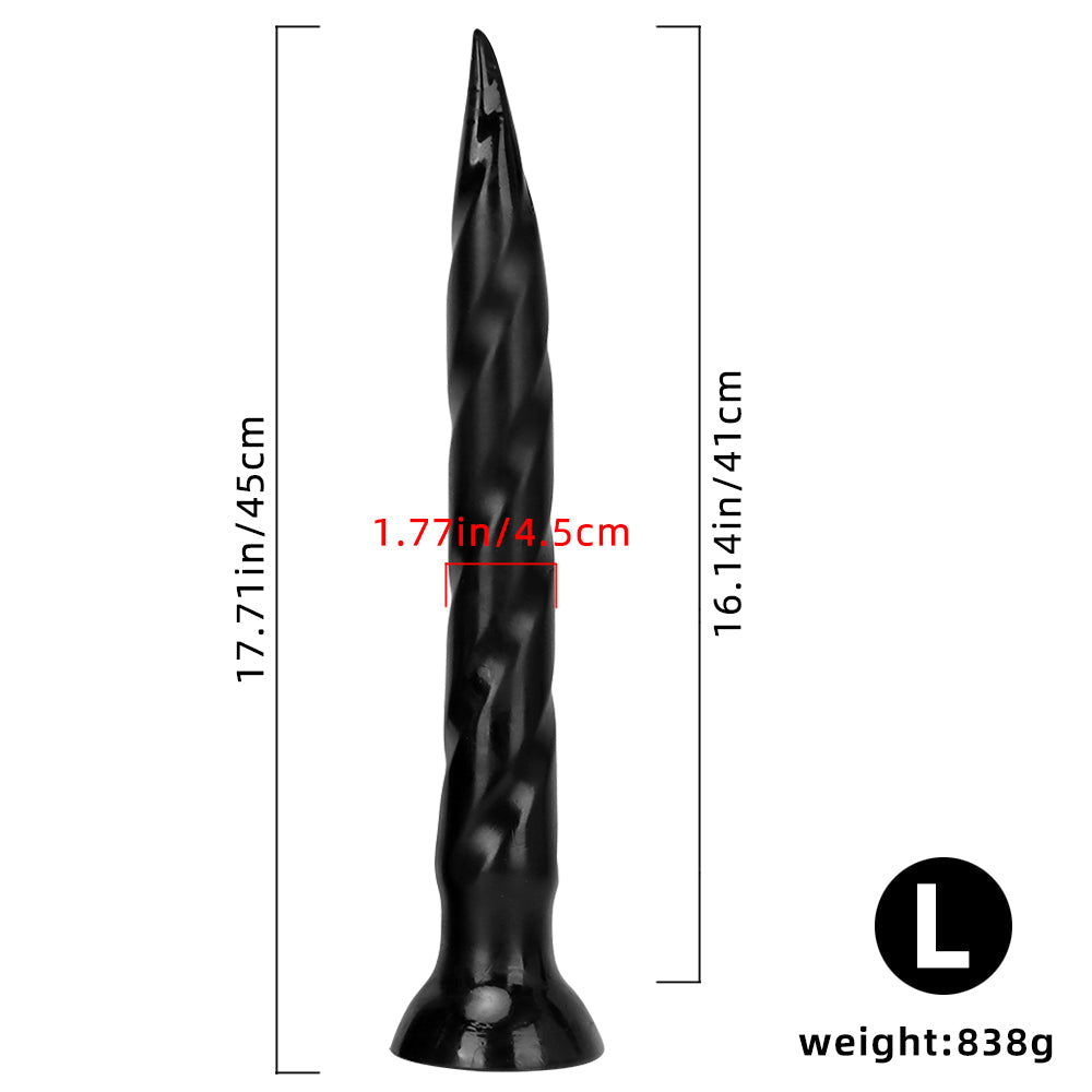Gode Nervuré Extra Long Effilé 35,5 cm
