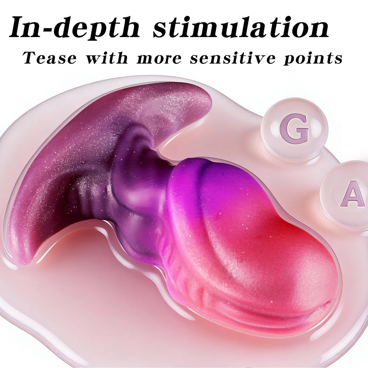 Plug Anal Queue d’Animal Fantasy Arc-en-Ciel en Silicone