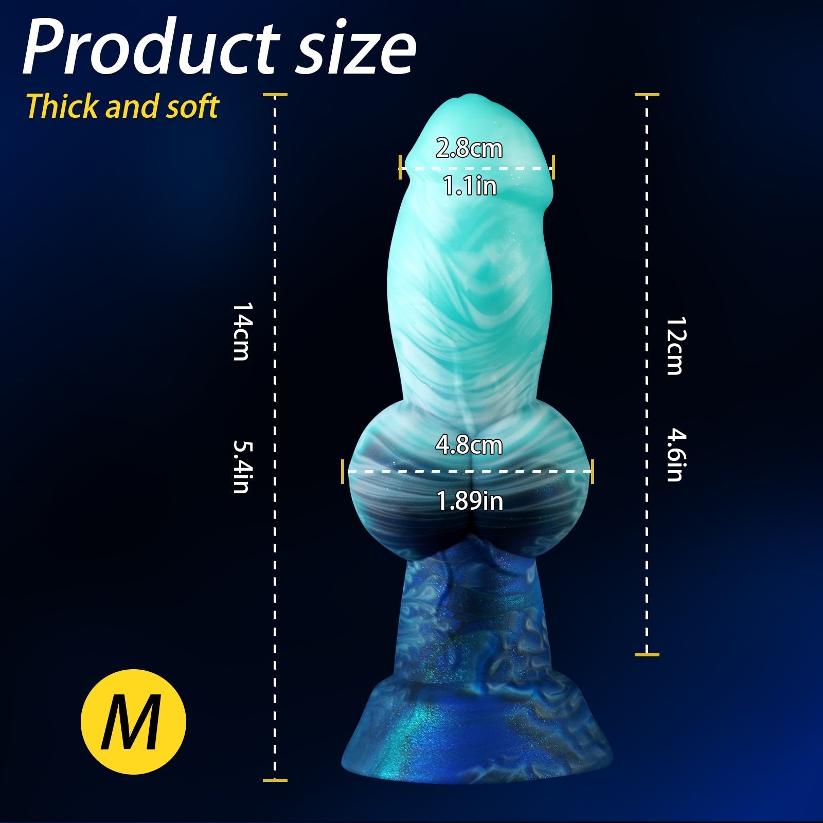 17 Cm Vert Gode Chien À Nœud En Silicone