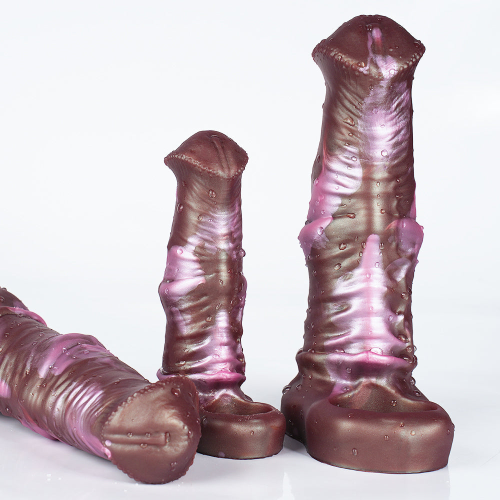 Gaine à pénis Fantaisie Cheval Marron Silicone 17,8 cm