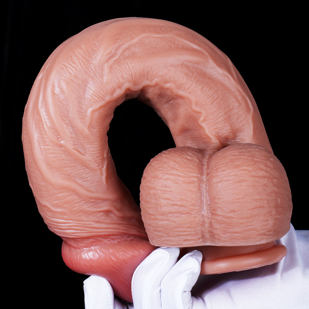 35 cm XXL Mamba Noir Silicone Gode Réaliste