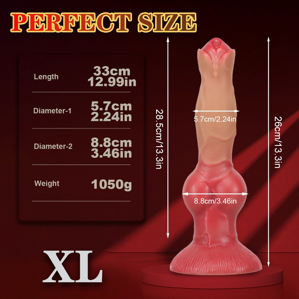 33 Cm Gode Chien Knot En Silicone Fantasy