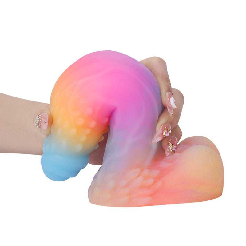 Gros Gode Monstre Lumineux Arc-En-Ciel