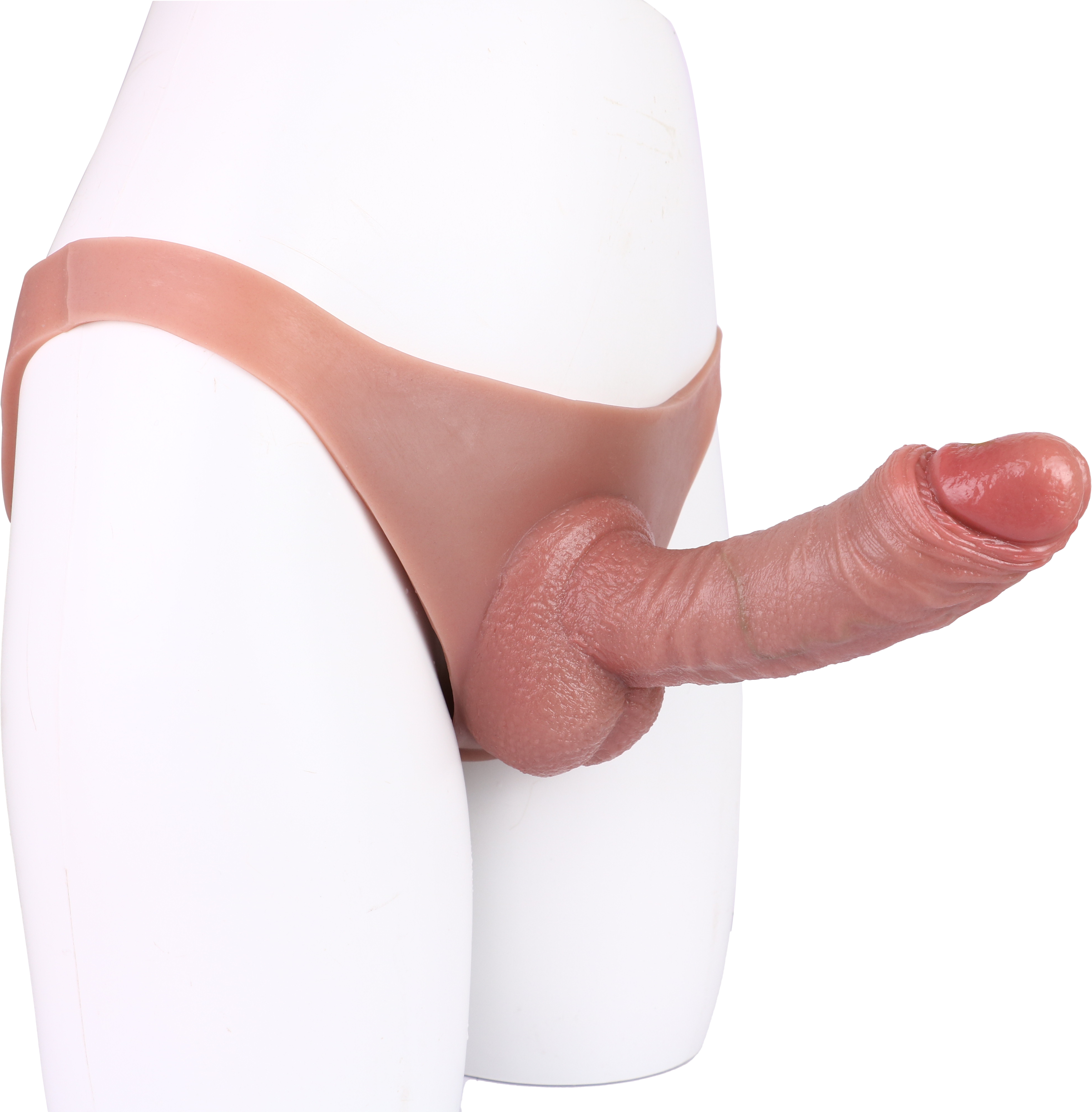 21 cm Creux Silicone Pantalon Gode Ceinture Réaliste