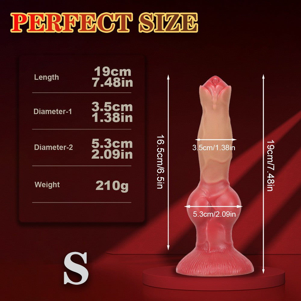 33 Cm Gode Chien Knot En Silicone Fantasy