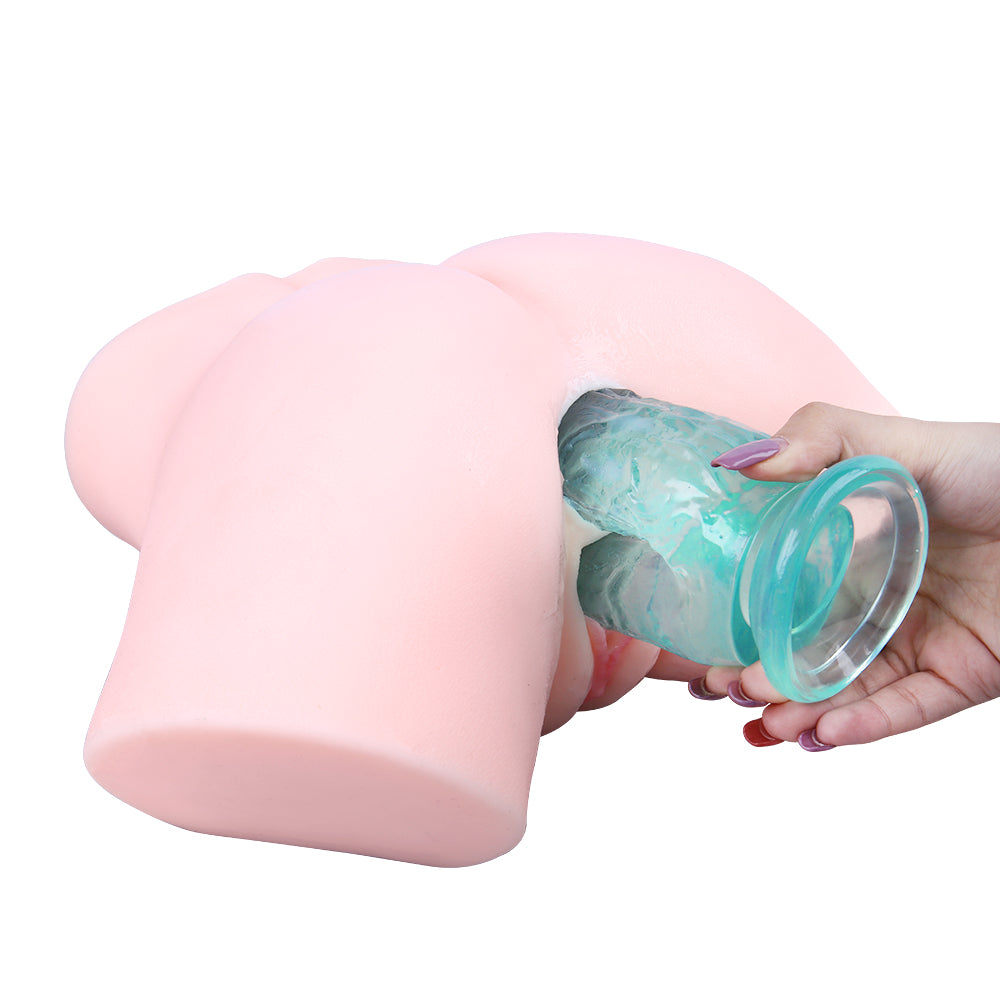Gode Jelly Vert en Silicone Double Pénétration