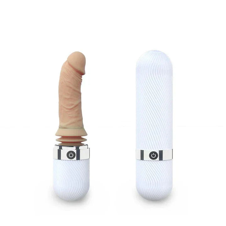 Discreet Waterproof Vibrating Thrusting Quiet Dildo Toy