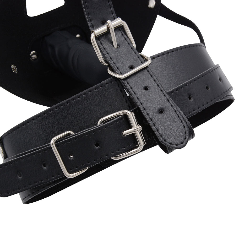 Masque Bâillon BDSM avec Gode Bondage