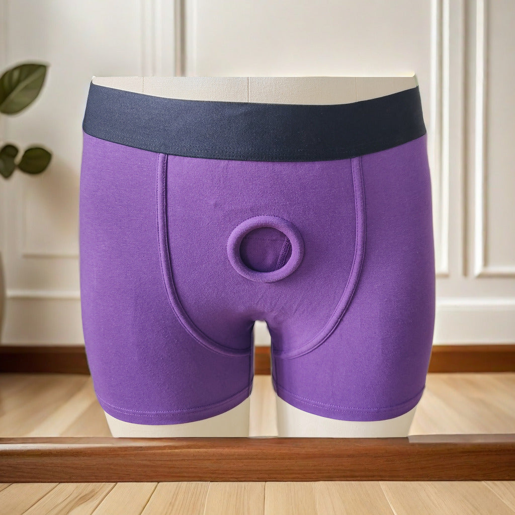 Boxer Harnais Strap-on Noir Avec O-ring Pour Packer