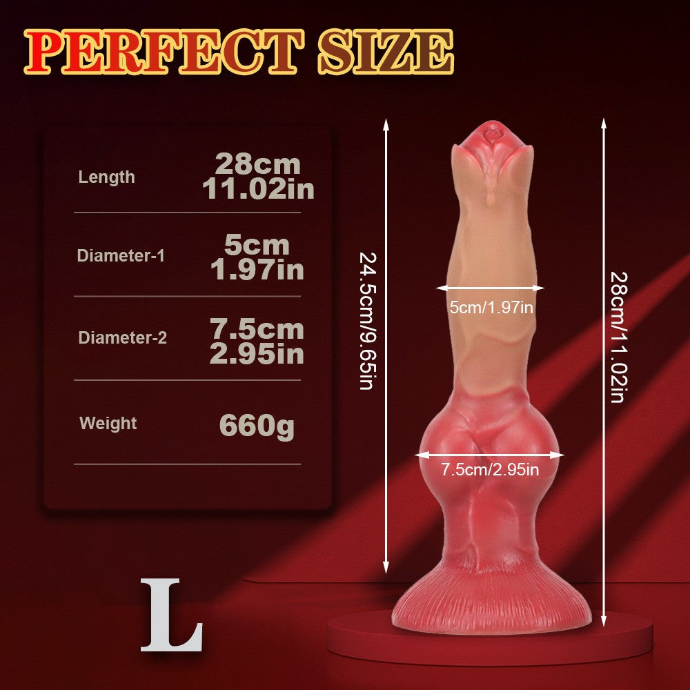 33 Cm Gode Chien Knot En Silicone Fantasy