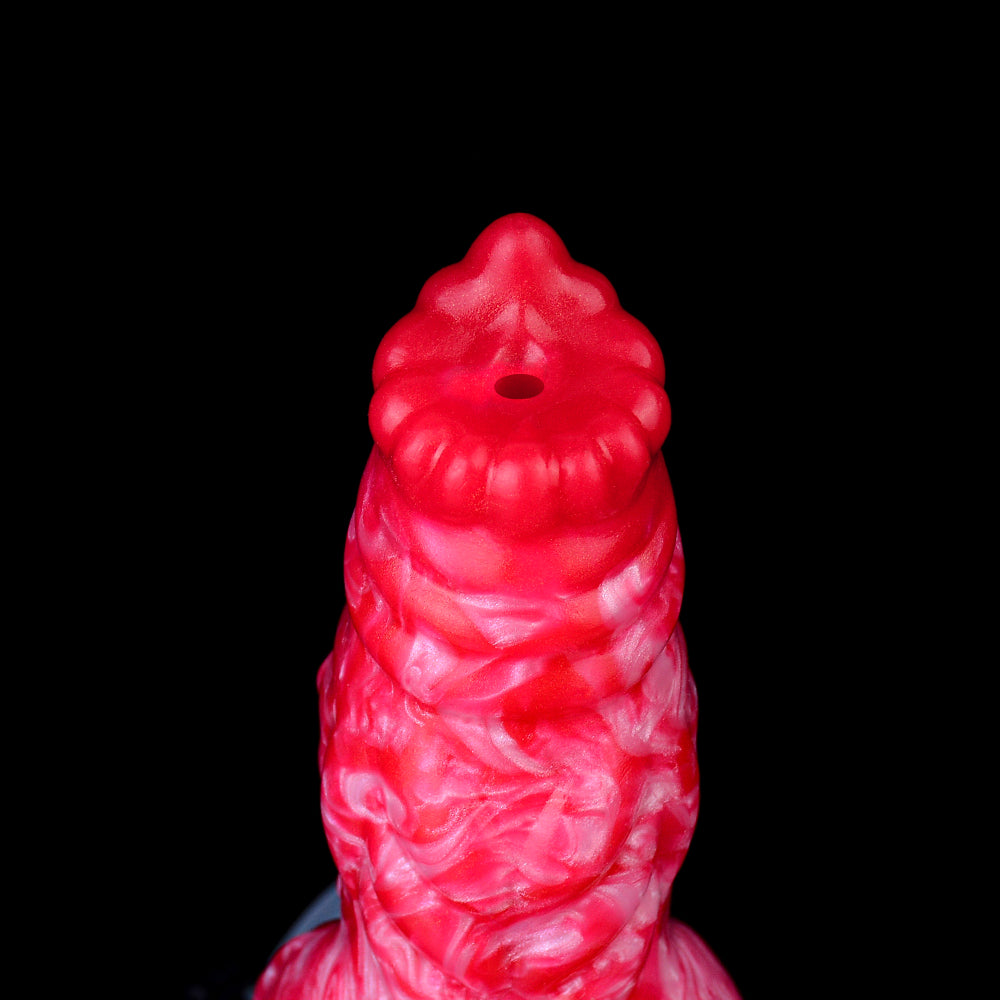 18,6 Cm Gode Chien Gonflable Éjaculateur En Silicone