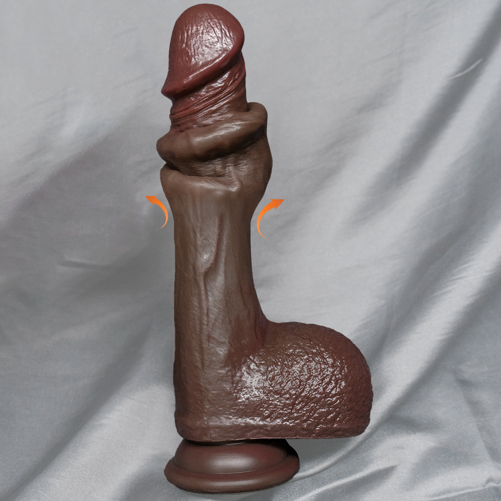 Gode Réaliste Marron avec Éjaculation 21.5 cm