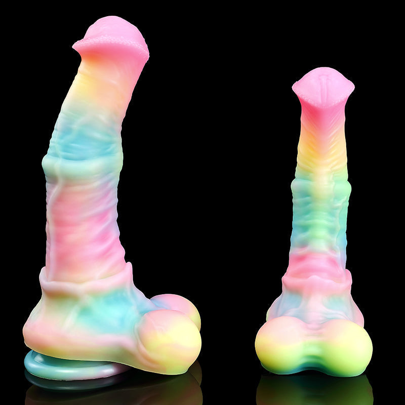 Gode Arc-en-Ciel Cheval Fantasy Lumineux 32 cm
