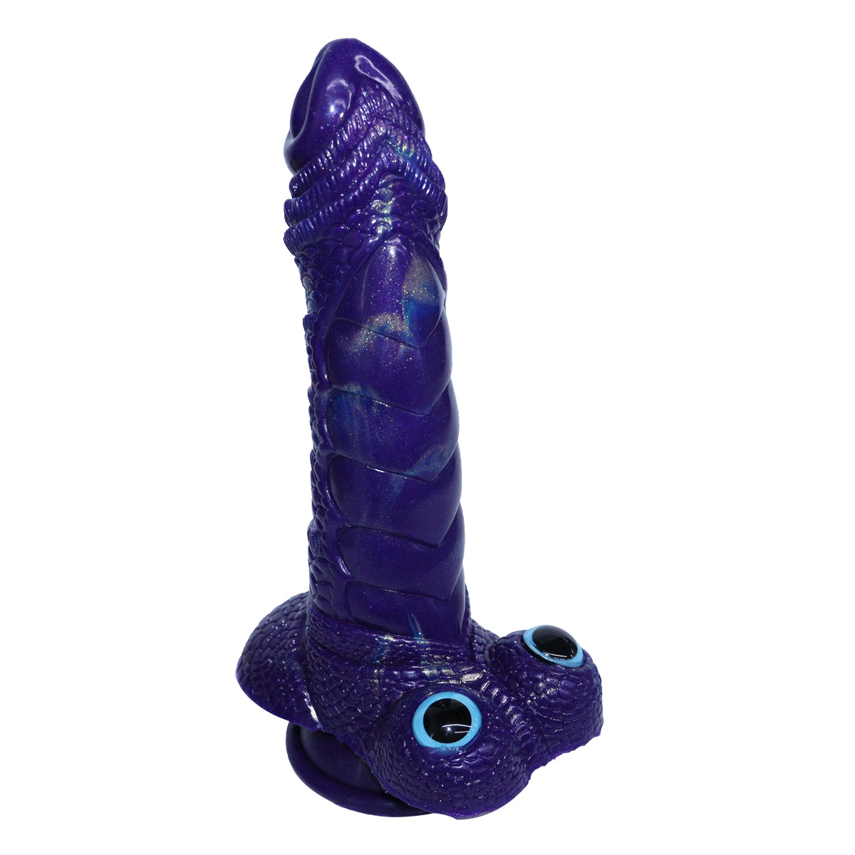 Gode Serpent Vibrant Violet en Silicone 23 cm