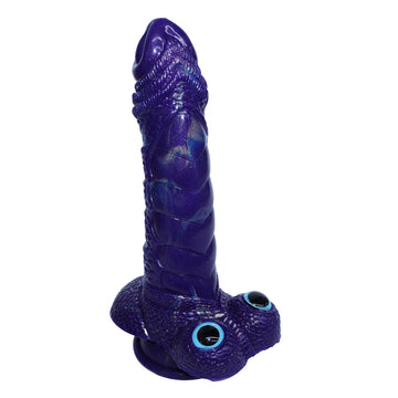 Gode Serpent Vibrant Violet en Silicone 23 cm