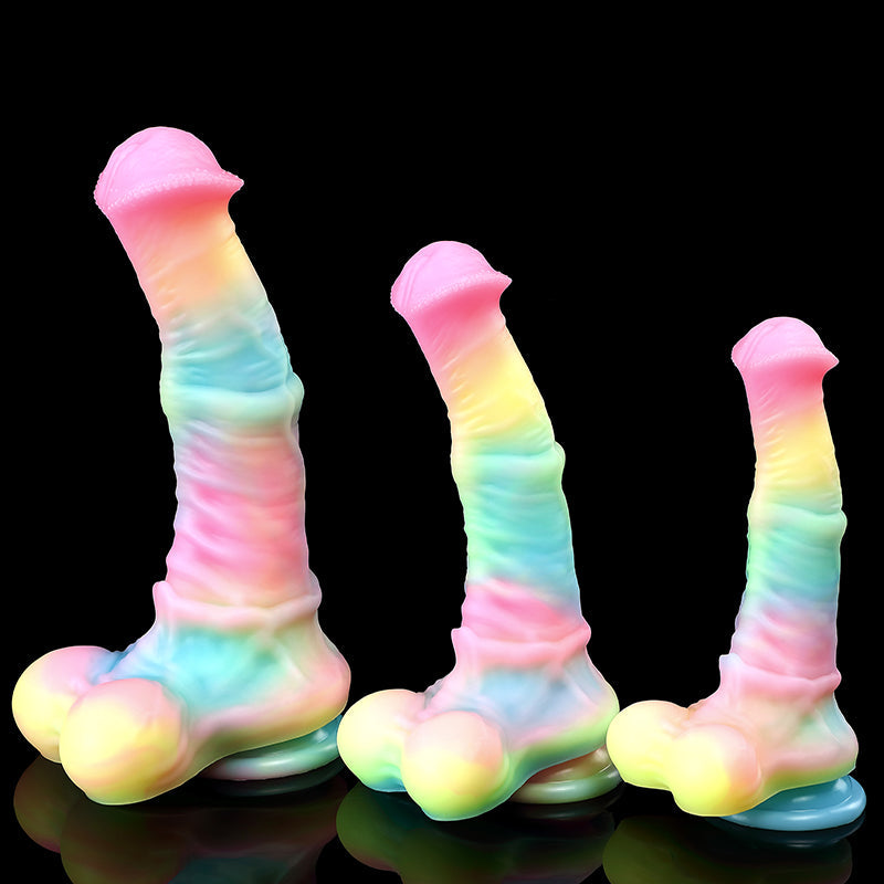 Gode Arc-en-Ciel Cheval Fantasy Lumineux 32 cm