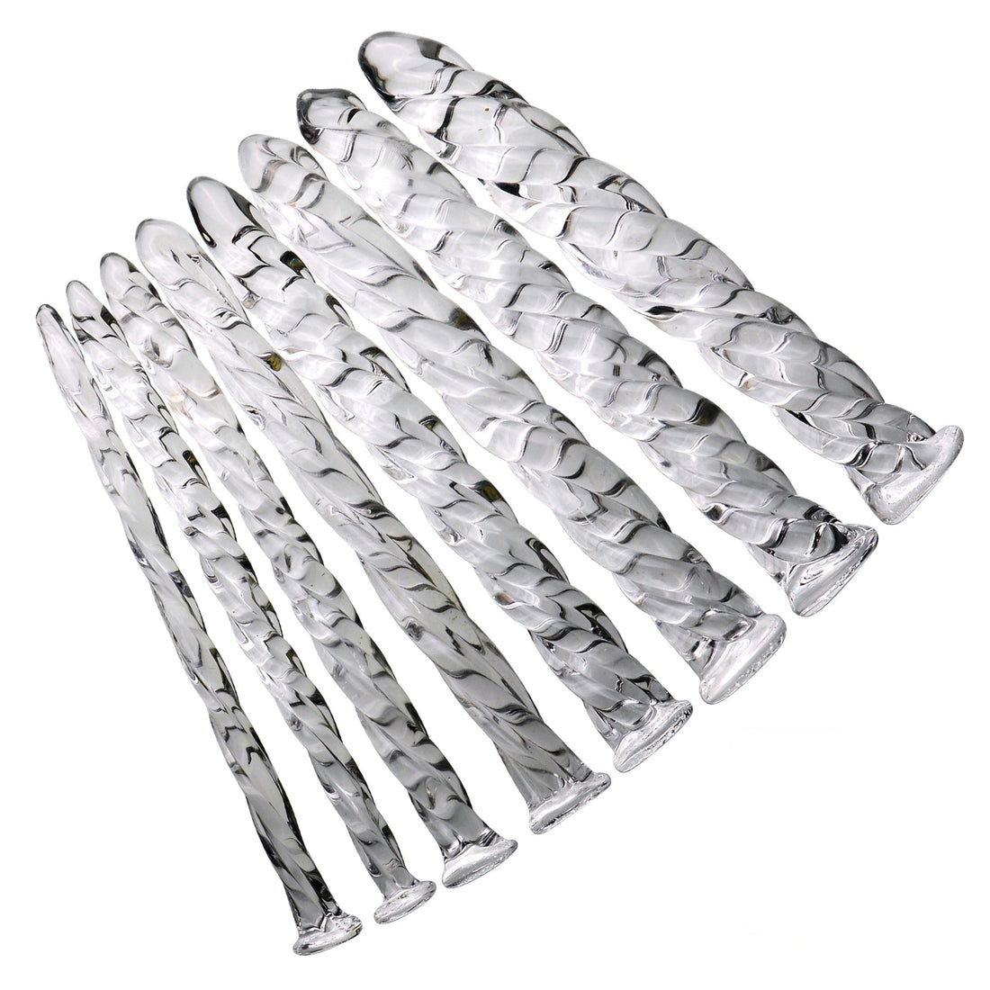 Sonde Urétrale Homme BDSM Transparent en Verre Rainuré