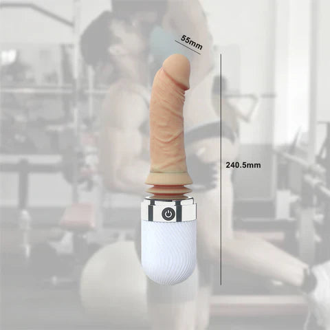 Discreet Waterproof Vibrating Thrusting Quiet Dildo Toy