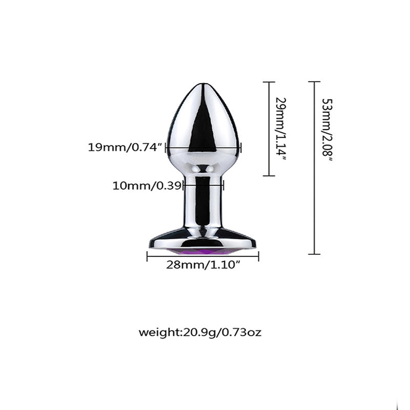 Plug Anal Pas Cher Petit Diamant Métal Débutant