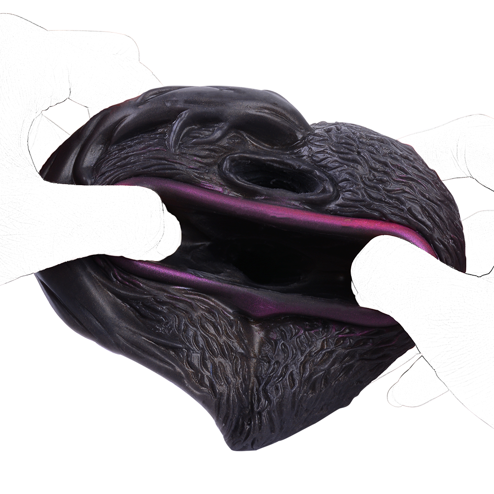 Masturbateur Homme Animalier Chien Noir Vibrant 15,5 cm