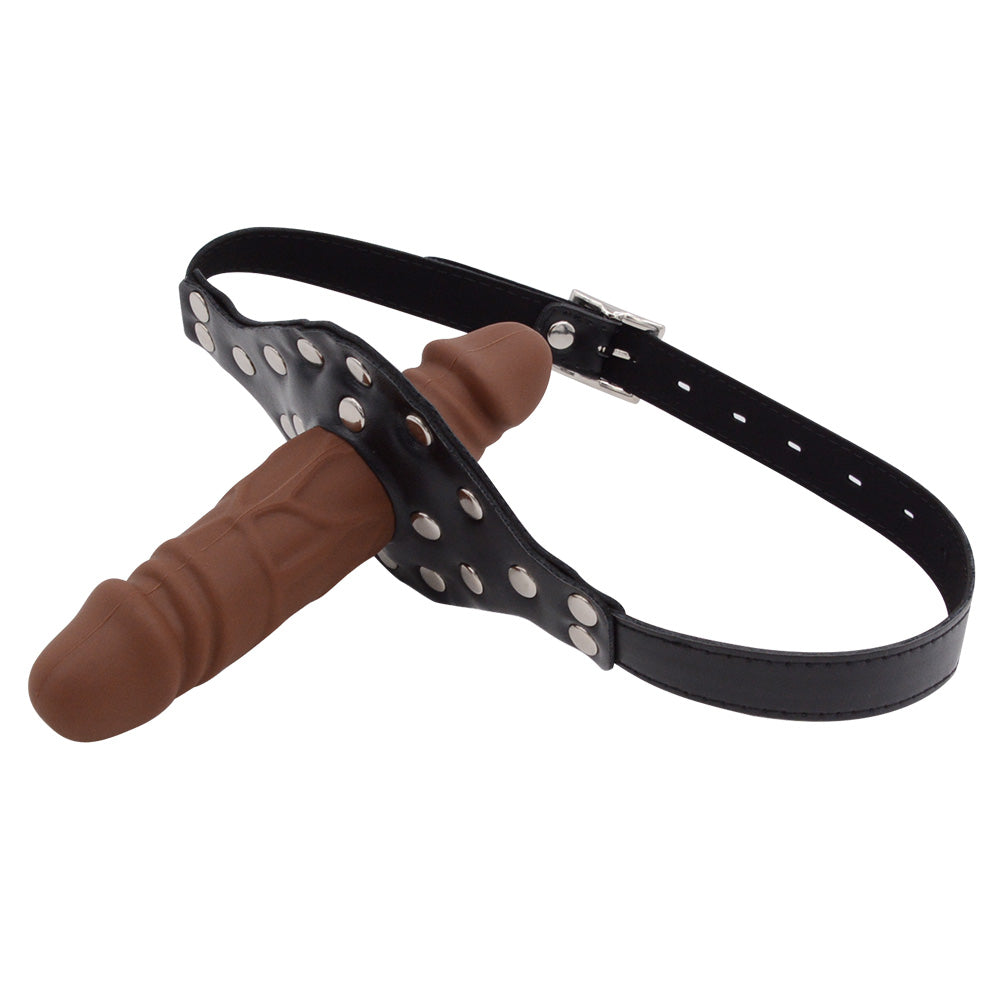 Bâillon Gode Facial BDSM Double Tête