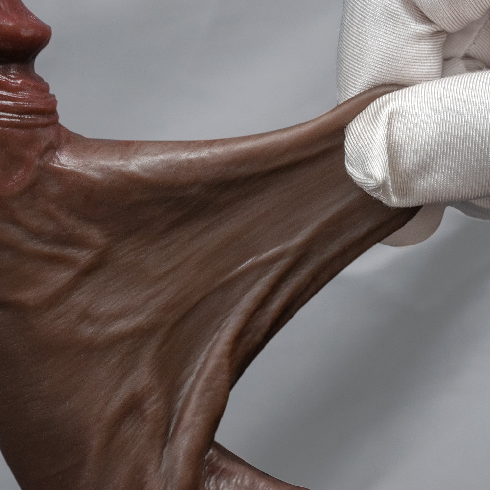 Gode Réaliste Marron avec Éjaculation 21.5 cm