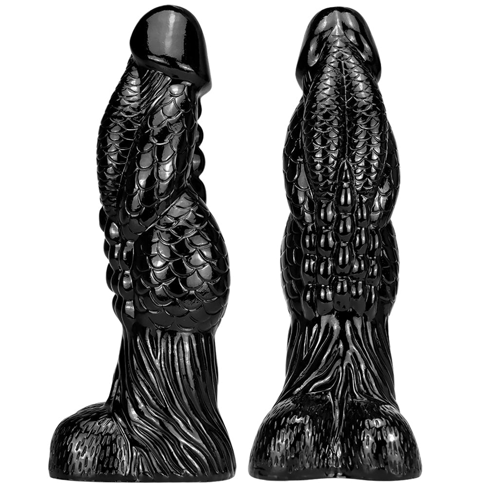 Gode Geant Dragon Noir De 37 CM De Long