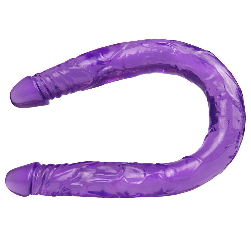 Double Gode Souple Violet XXL 55 cm