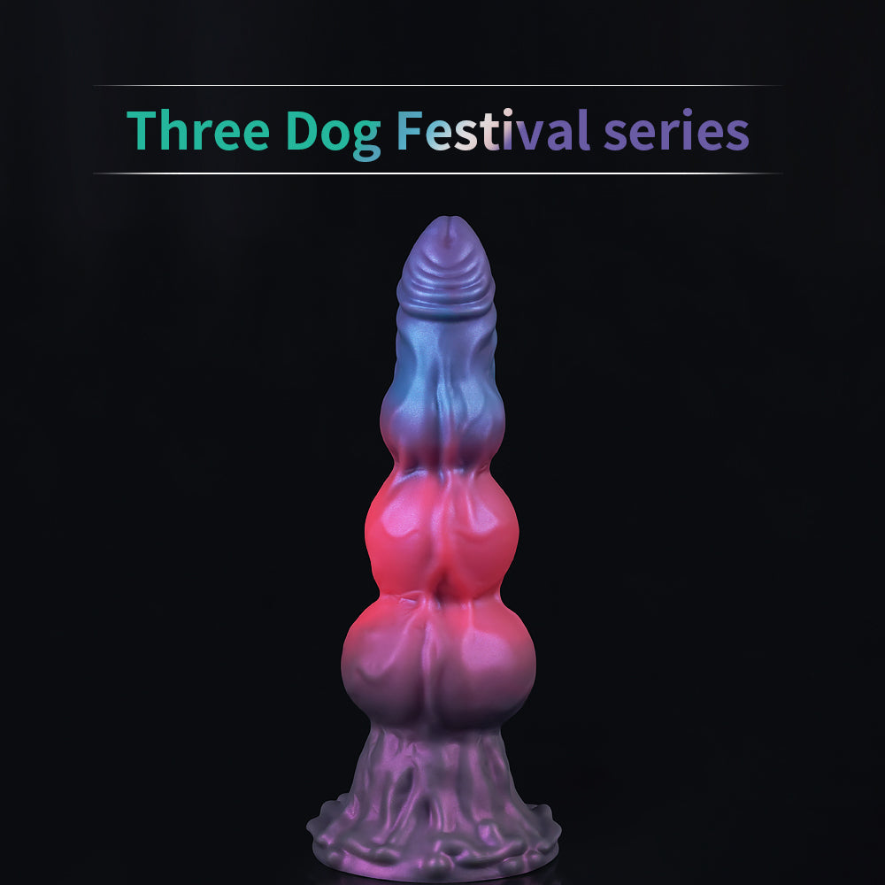 25 Cm Fantasy Macarons Trois Nœuds Gode Chien