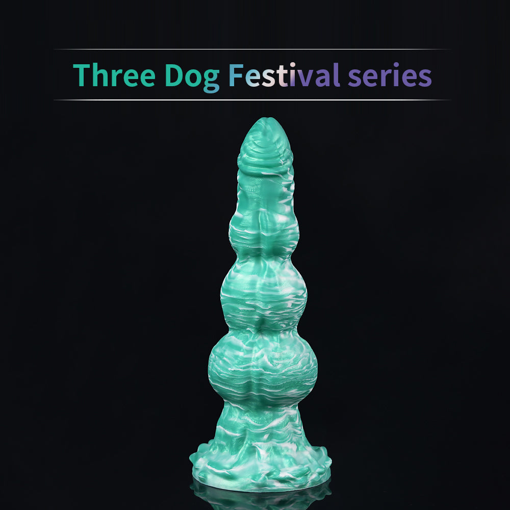 25 Cm Fantasy Macarons Trois Nœuds Gode Chien
