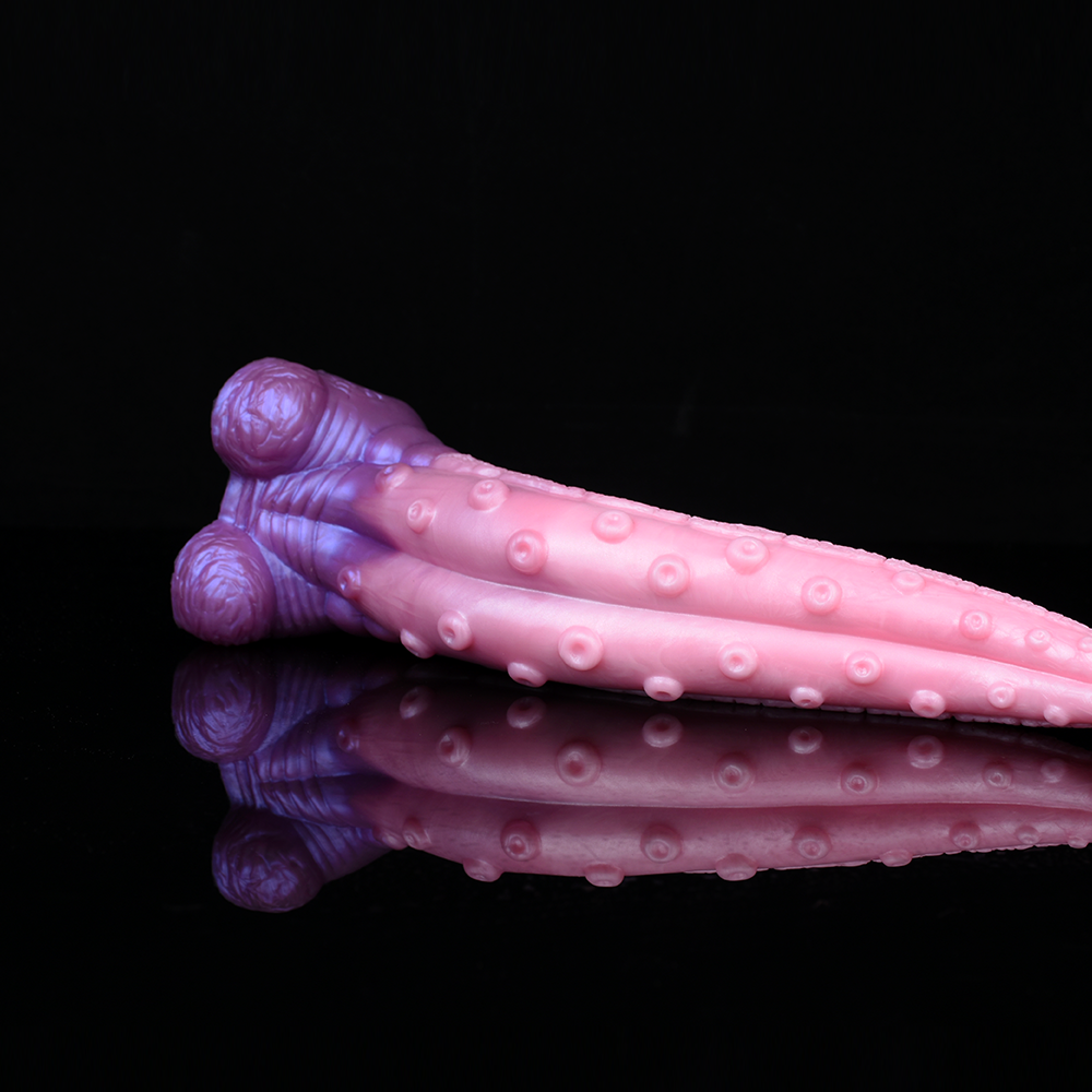 28 cm Fantaisie Silicone Courbé Tentacule Gode Langue