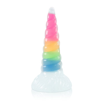 Gode Licorne Lumineux Arc-en-Ciel en Silicone  20.3 cm