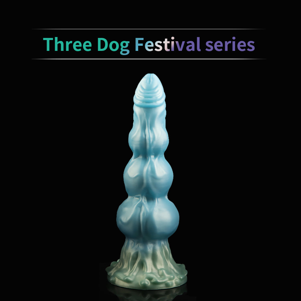25 Cm Fantasy Macarons Trois Nœuds Gode Chien