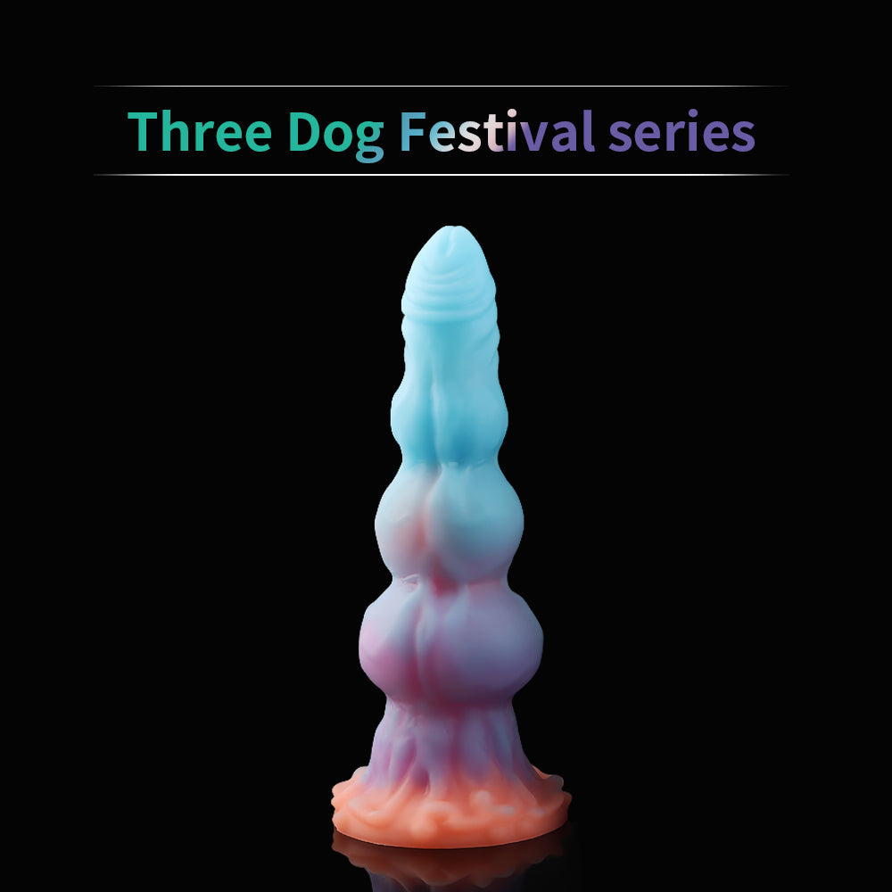 25 Cm Fantasy Macarons Trois Nœuds Gode Chien