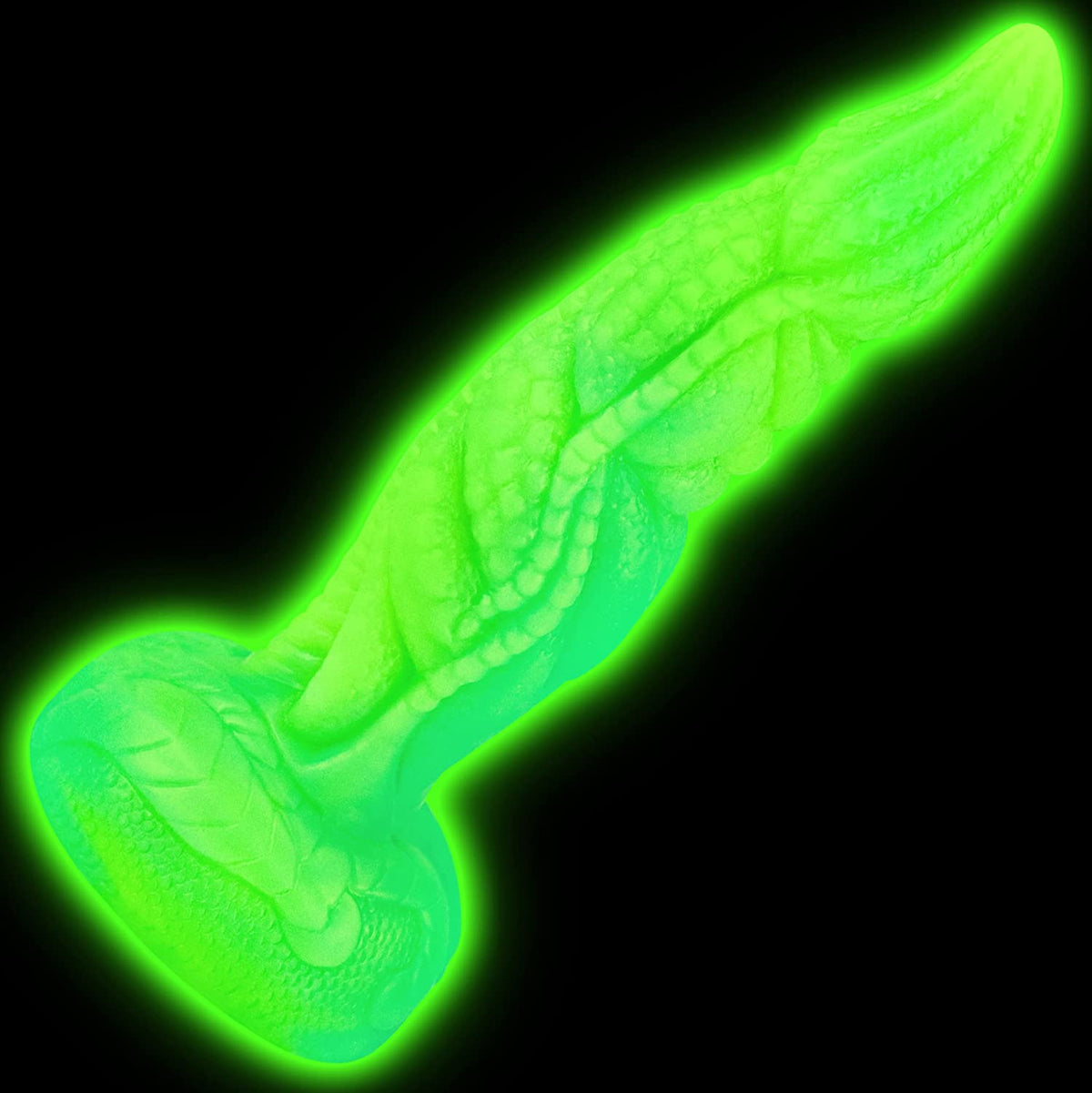 Gode Lumineux Tentacule Fantasy Vert Texturé