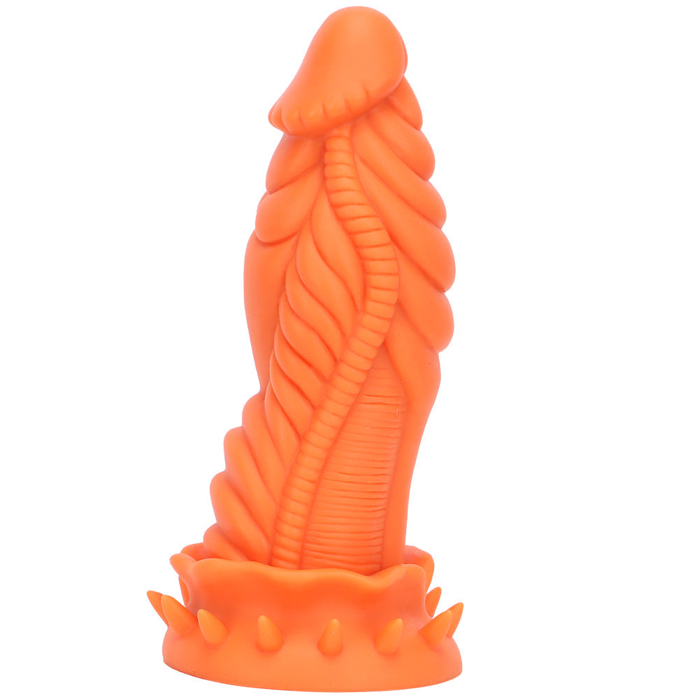 Gode Fantaisie Dragon Orange Épineux en Silicone