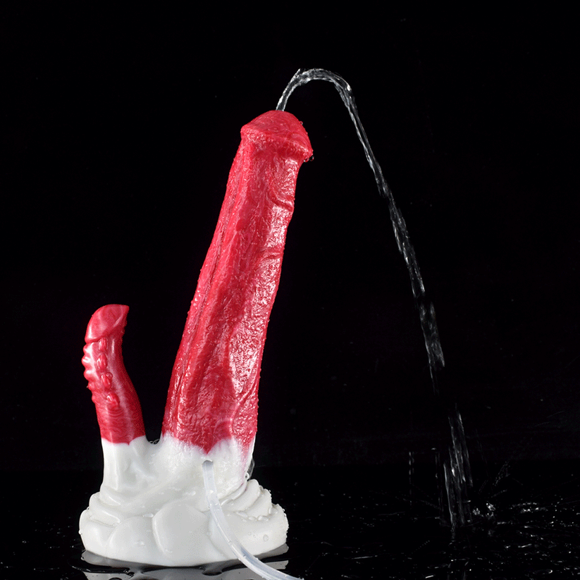 22,4 cm Double Pénétration Gode Cheval Éjaculateur