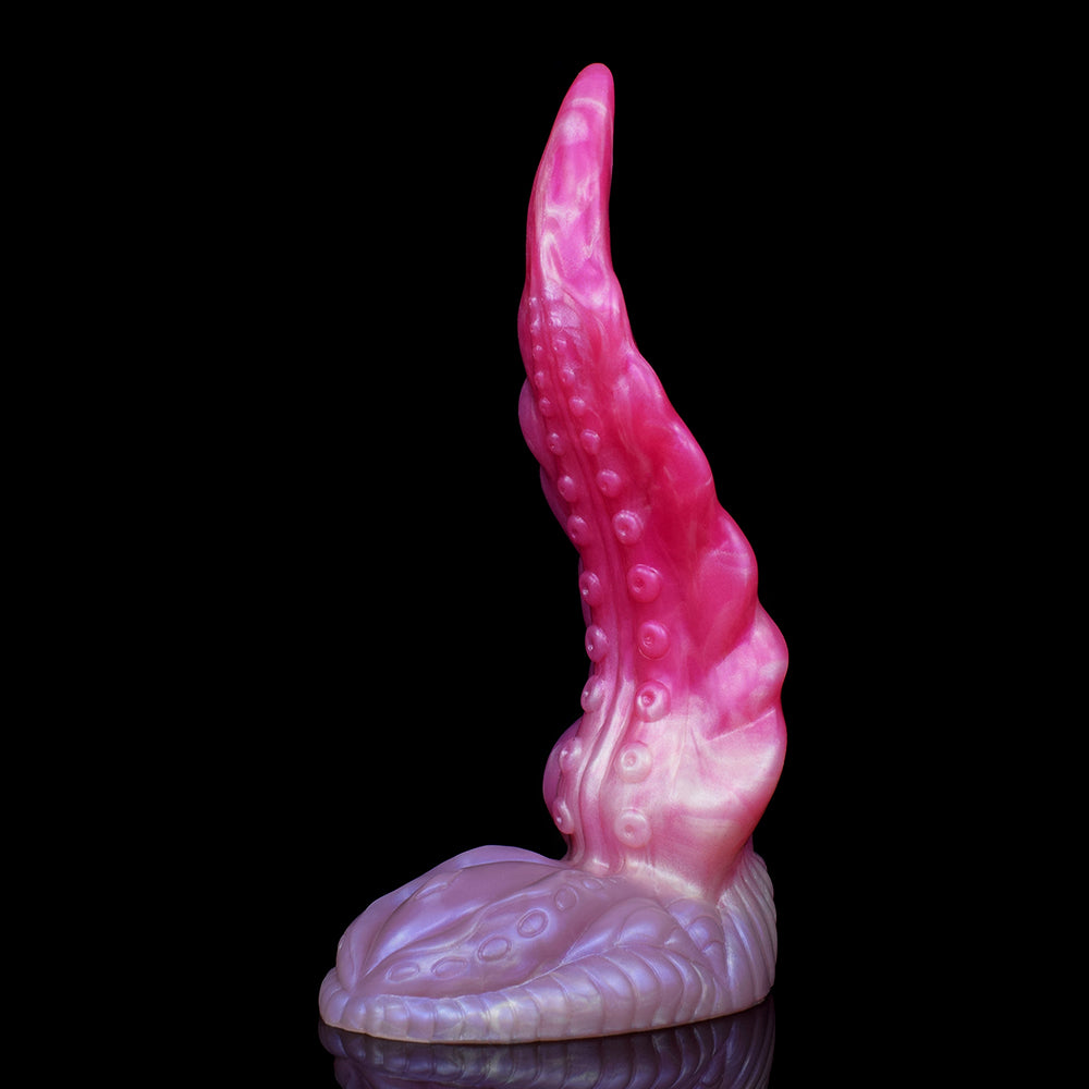 23,5 Cm Rose Gode Tentacule Monstre Courbé