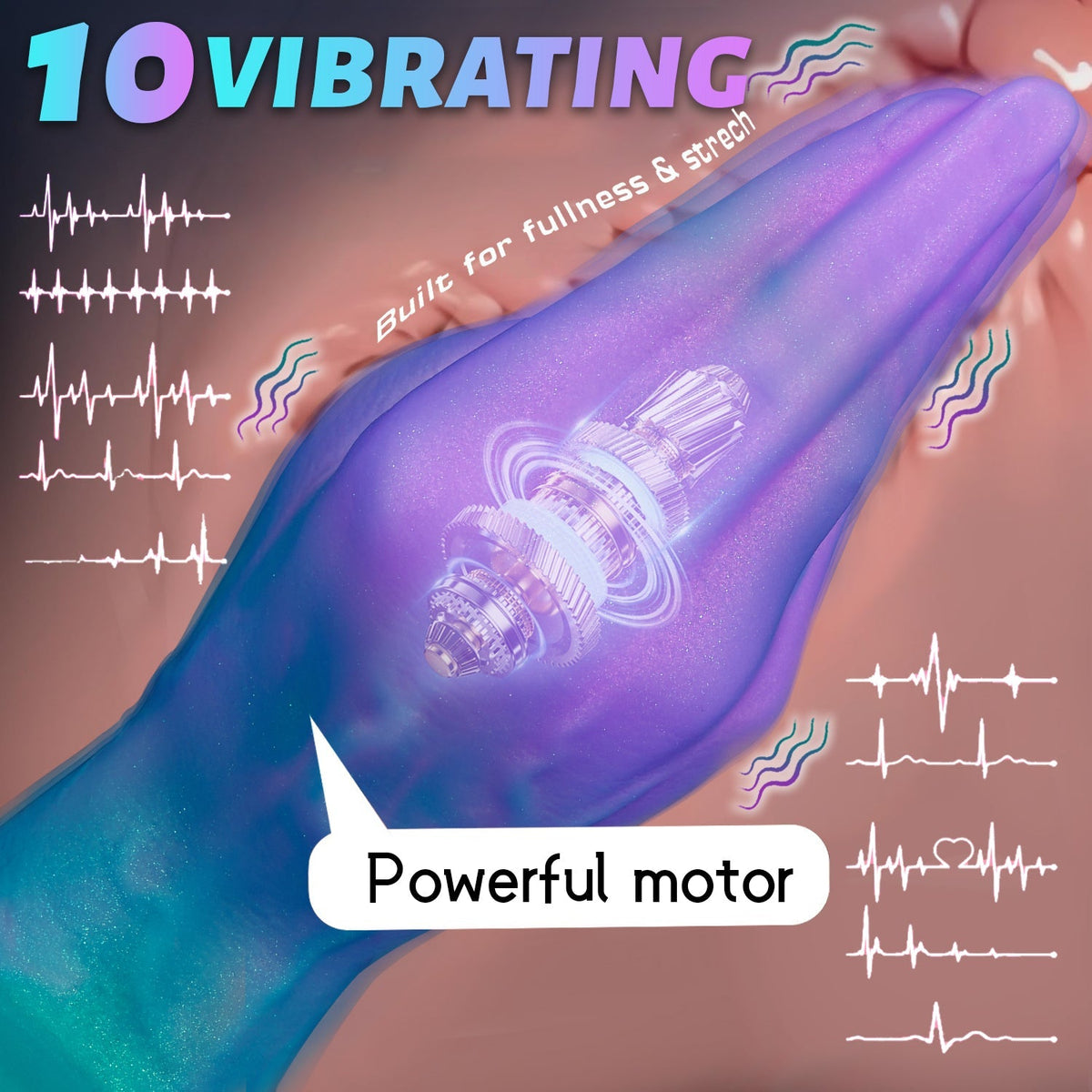 Gros Plug Anal Fisting Vibrant avec Télécommande