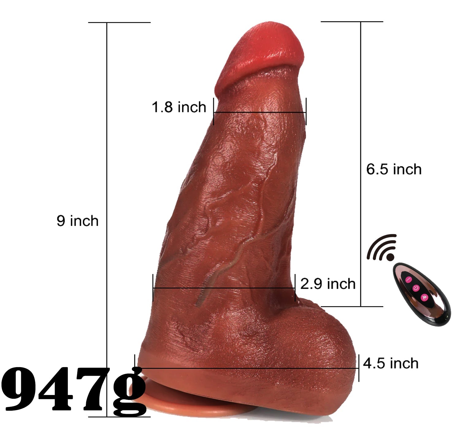 Gros Gode Vibrant Réaliste épais 22,9 cm