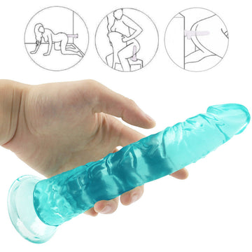 Petit Gode Jelly Vert Droit 21,5 cm