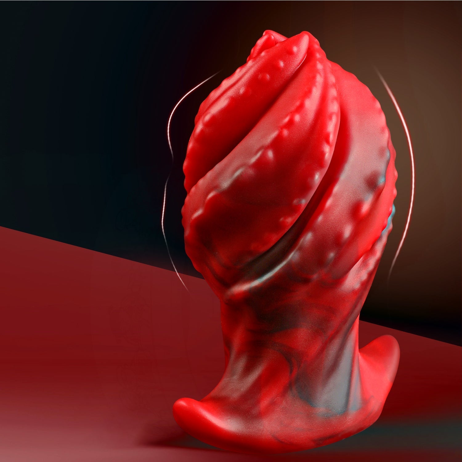 16 Cm Gros Plug Anal En Silicone Rouge Fileté