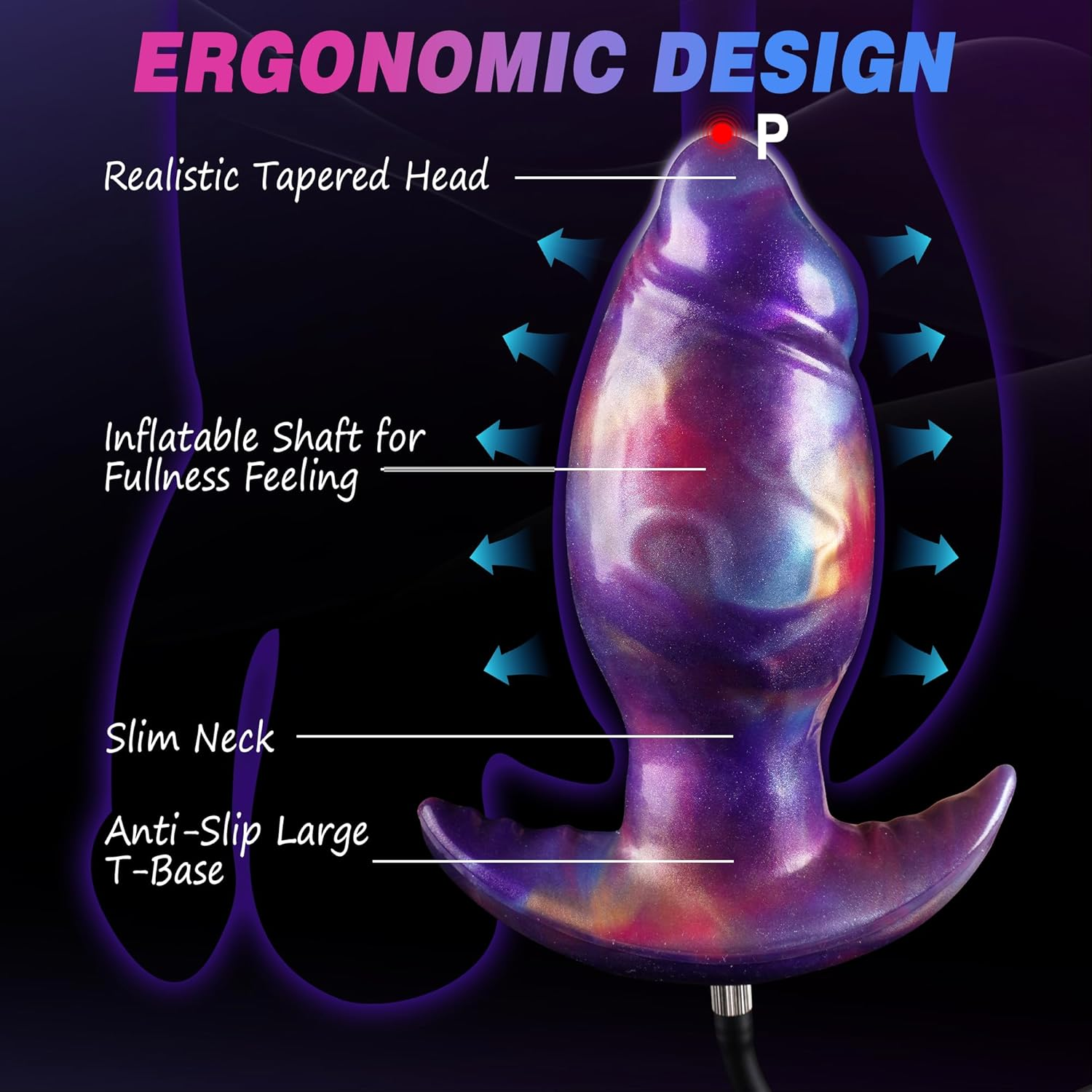 Plug Anal XXL Gonflable Silicone Diamètre 5CM