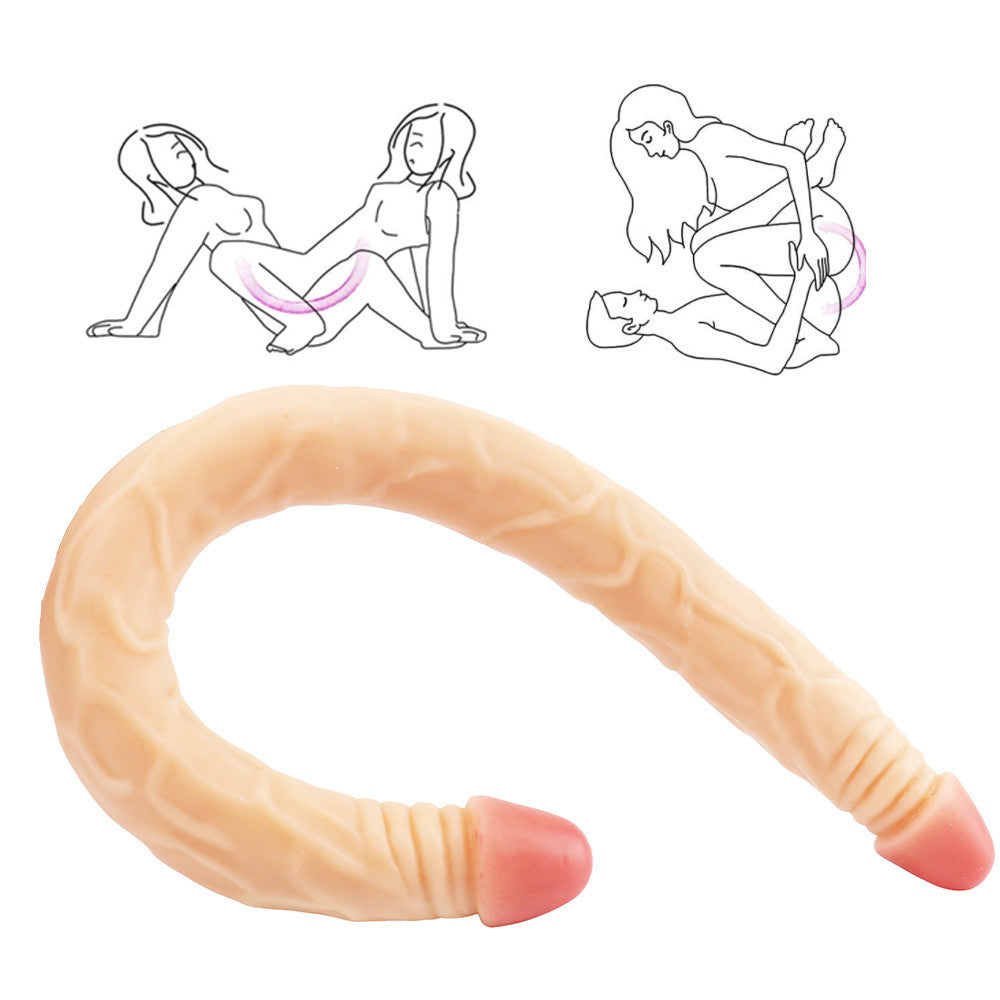 55 CM Réaliste Souple Double Gode Pour Lesbienne