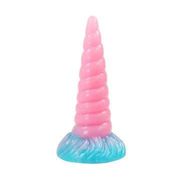 Gode Licorne Rose Lumineux Conique 20 cm