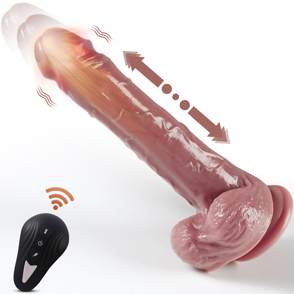 Gode Réaliste Va-et-Vient Vibrant en Silicone