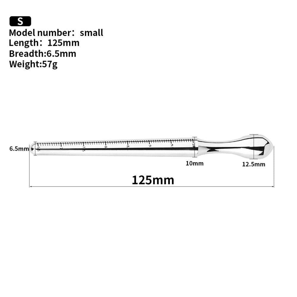 12,5 Cm Plug Pénien En Acier Inoxydable À Tête Ronde Conique