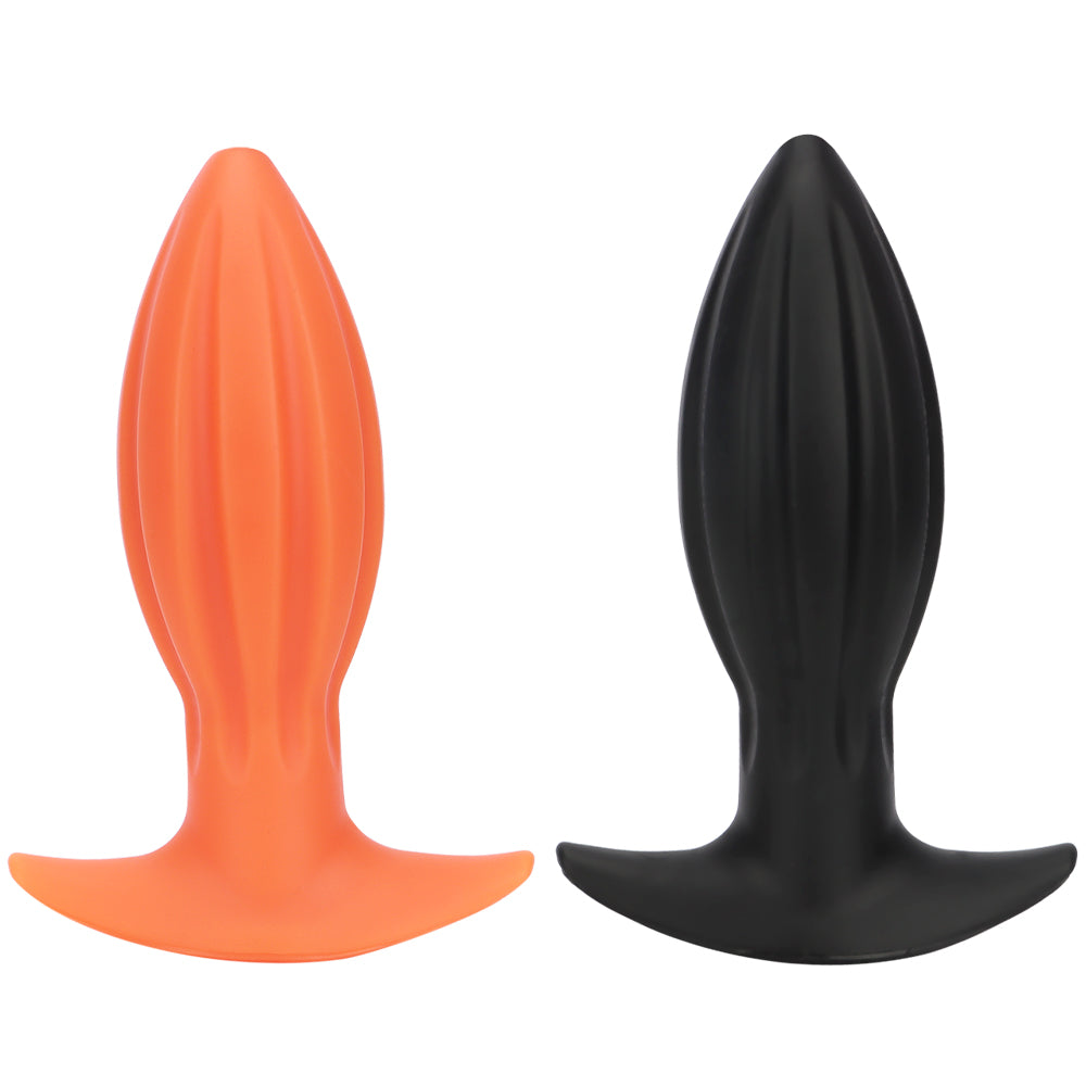 Gros Plug Anal Kit Nervuré En Silicone